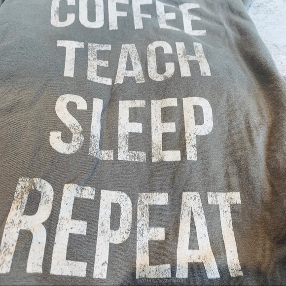 PORT & CO TEACHER GRAPHIC TEE SHIRT LOGO T SIZE S - Picture 9 of 10